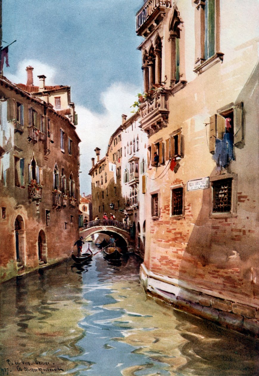 „Rio del Olio”, Wenecja, Włochy, 1907 1908-1909. autorstwa William Alister Macdonald