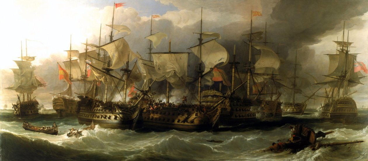 Bitwa o przylądek Saint Vincent (Portugalia), 14 lutego autorstwa William Allan