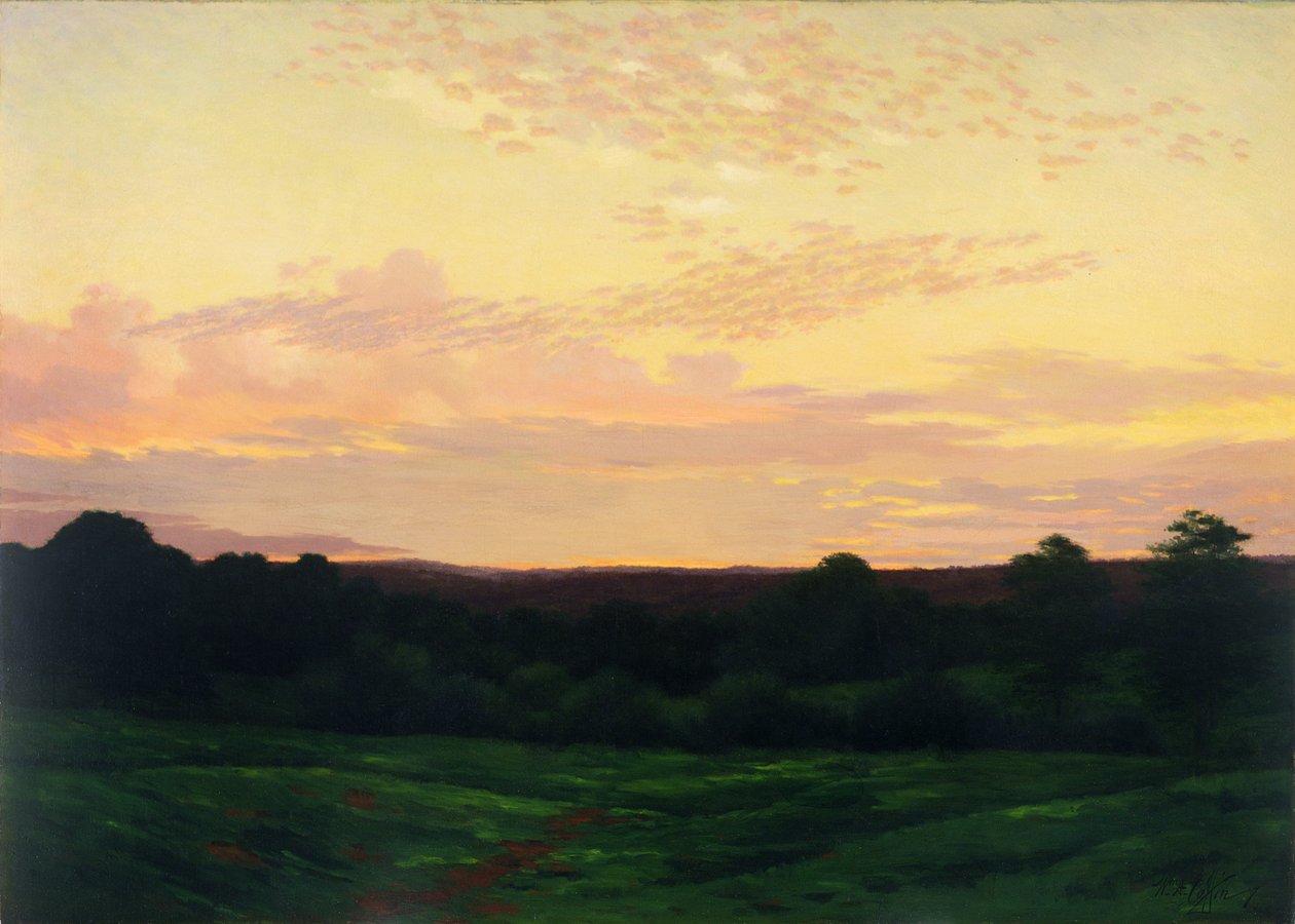 Wieczór, Somerset Valley, Pensylwania, ok. 1898 (olej na płótnie) autorstwa William Anderson Coffin