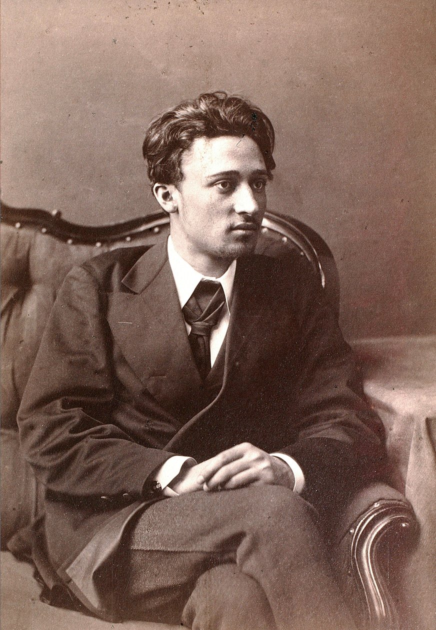 Wsiewołod Garszyn, rosyjski pisarz, koniec lat 70. XIX wieku autorstwa William Andreevich Carrick