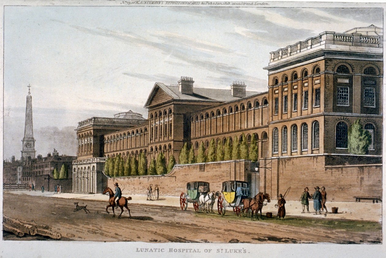 Szpital św. Łukasza, Old Street, Finsbury, Londyn, 1815 autorstwa William Angus