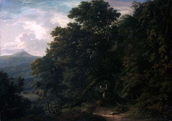 Widok posiadłości Powerscourt (olej na płótnie) autorstwa William Ashford