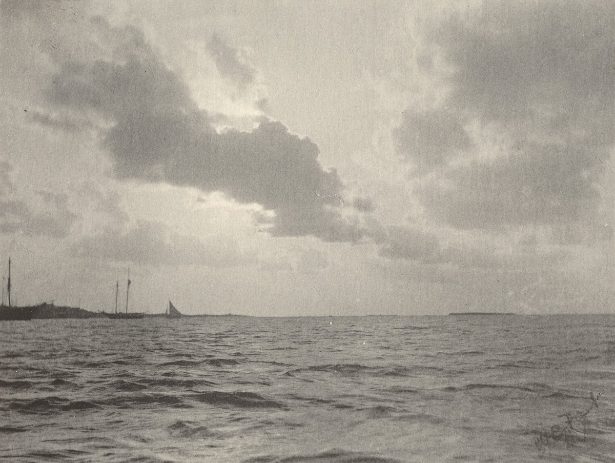 Zachód słońca nad wodą, lata 1890 (zdjęcie) autorstwa William B. Post
