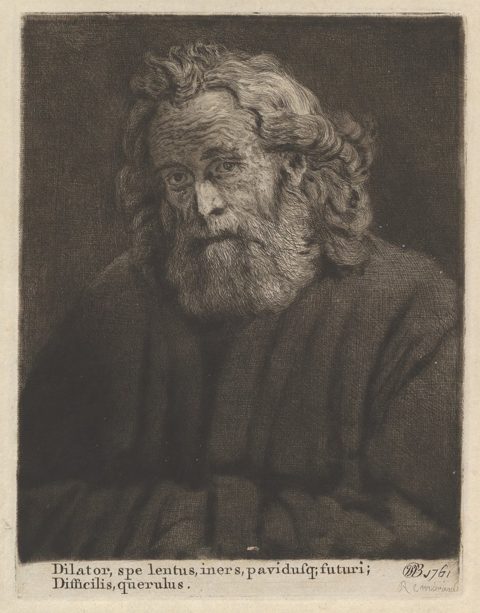 Stary człowiek z długą brodą, 1761. autorstwa William Baillie