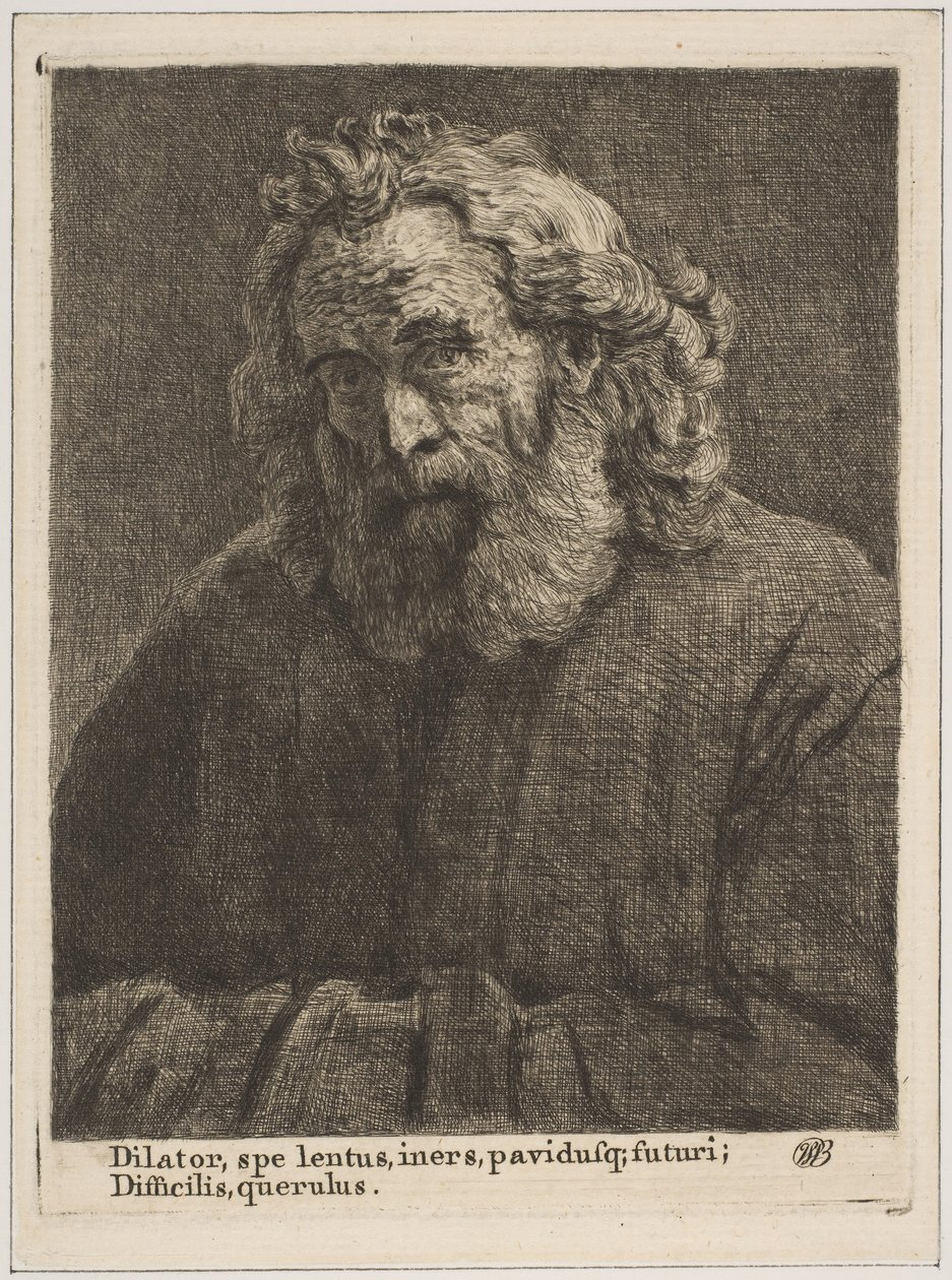 Stary człowiek z długą brodą, 1761. autorstwa William Baillie