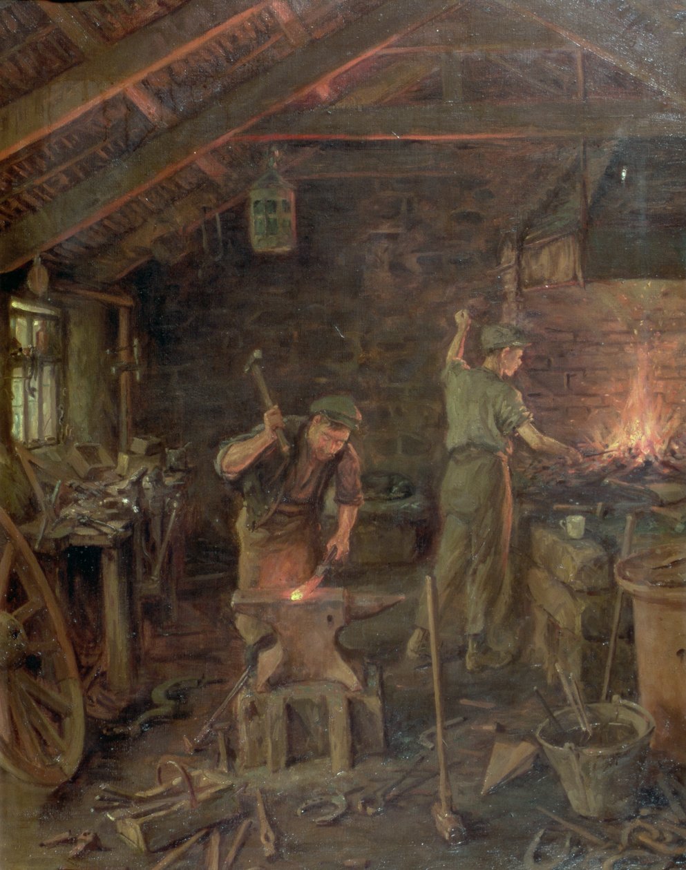 Młot i ręka, wszystkie sztuki stoją (Kuźnia) autorstwa William Banks Fortescue