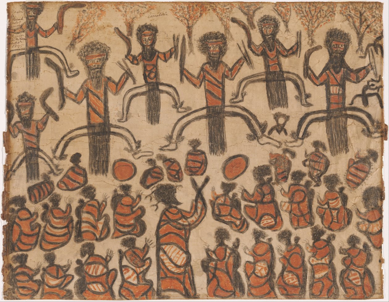 Ludzie Wurundjeri - Corroboree autorstwa William Barak