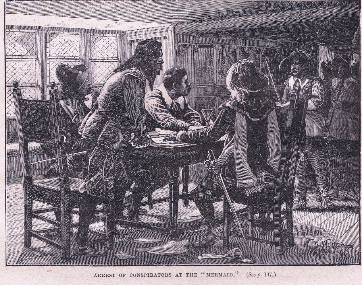 Aresztowanie spiskowców u Syrenki AD 1658 autorstwa William Barnes Wollen