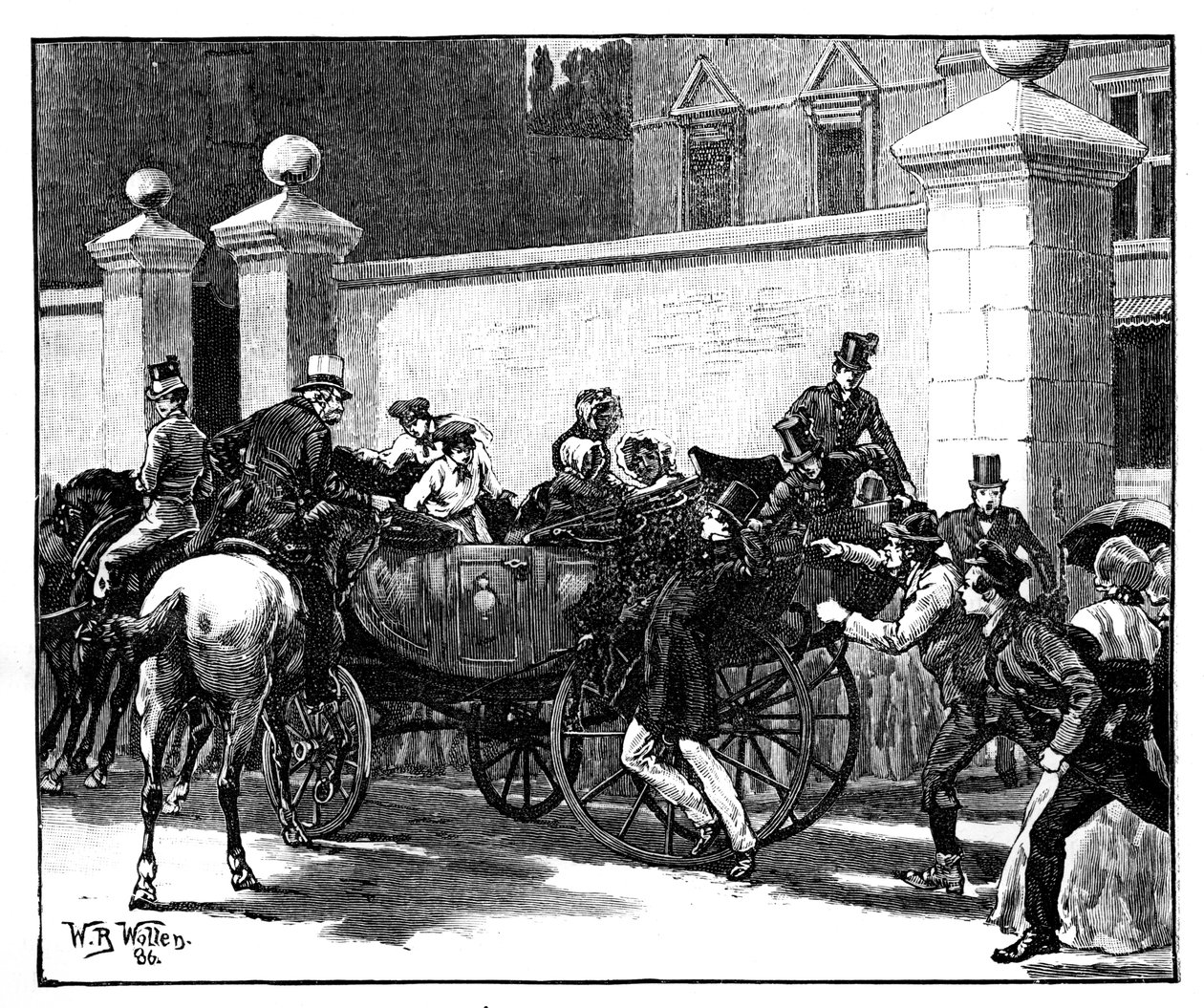 Napaść Patesa na królową, 1850, ok. 1888. autorstwa William Barnes Wollen