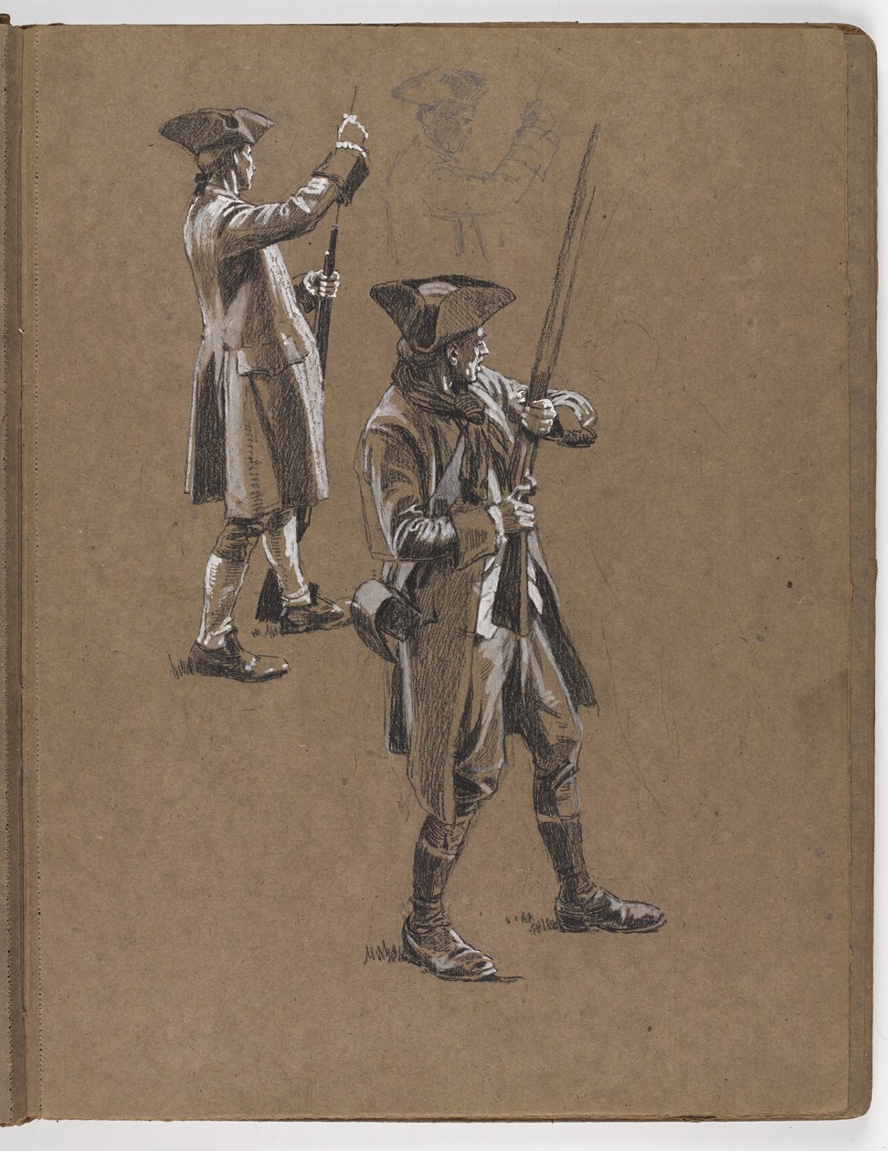 Studium do obrazu olejnego Williama Barnsa Wollena ?Bitwa pod Lexington 1775? autorstwa William Barnes Wollen