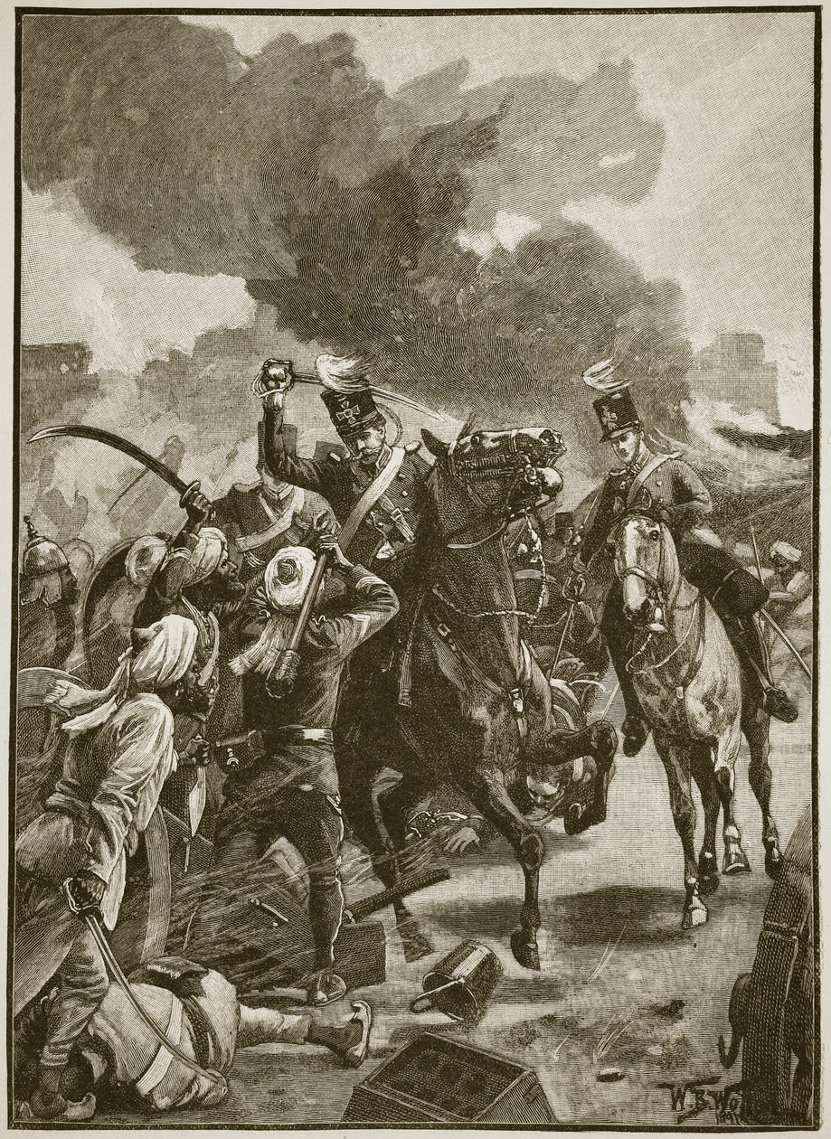 Thackwell w Sobraon, 1846, ilustracja z "Cassell
