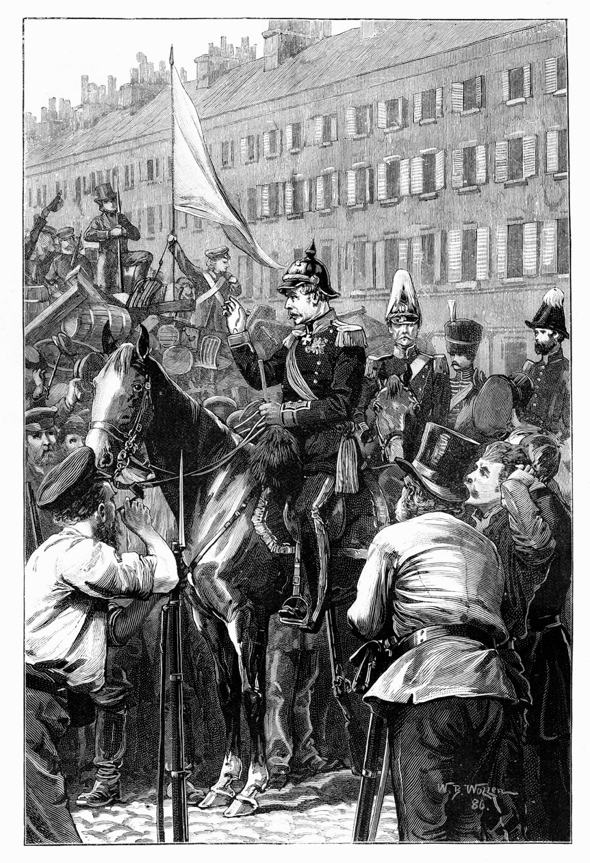 Król pruski przemawiający do berlińczyków, 1848, 1900. autorstwa William Barnes Wollen