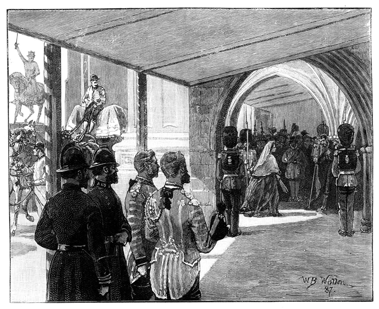 Otwarcie Parlamentu, Westminster, Londyn, 1866. autorstwa William Barnes Wollen