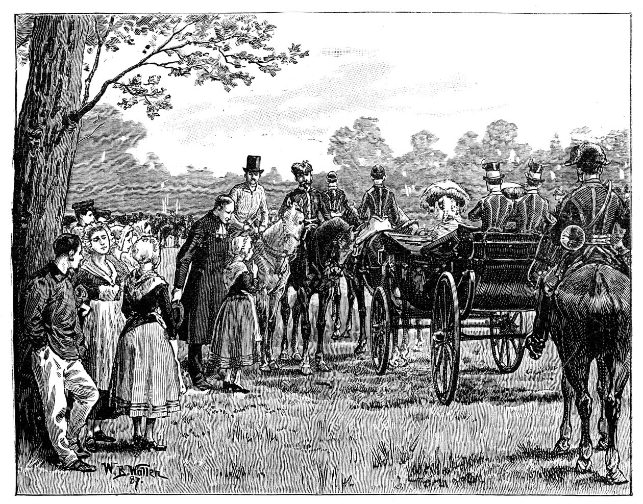 Królowa na festynie w lesie St Germain, Francja, połowa końca XIX wieku, 1887 autorstwa William Barnes Wollen