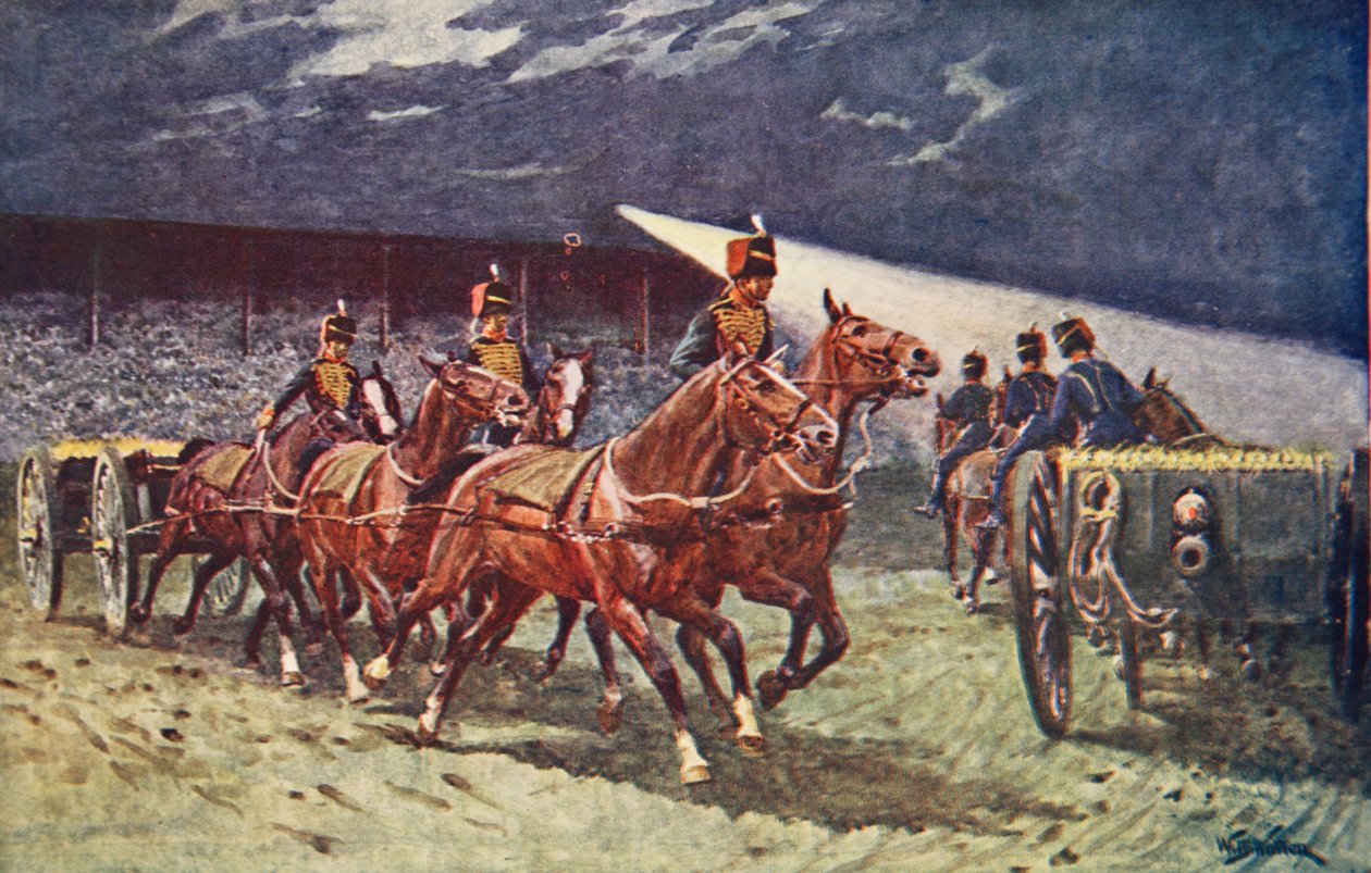 Royal Horse Artillery Drive w Searchlight Tattoo autorstwa William Barnes Wollen