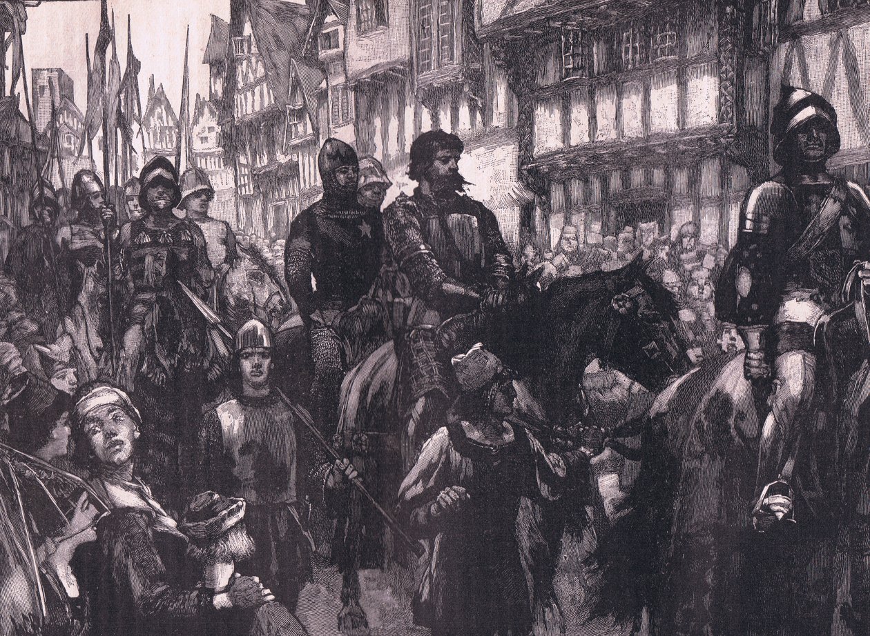 Wallace w drodze do Westminster Hall AD 1304 autorstwa William Barnes Wollen