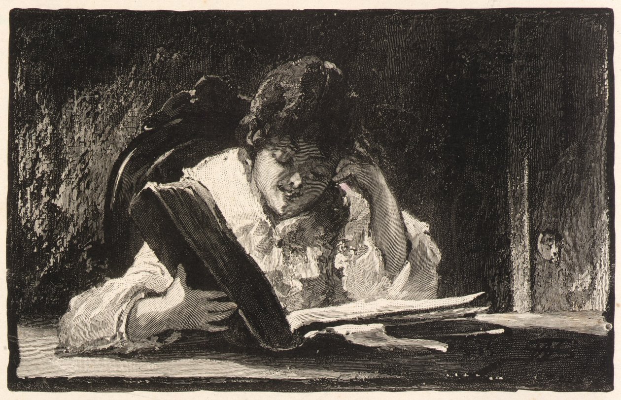 Girl Reading autorstwa William Baxter Closson