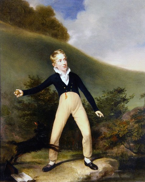 Chłopiec z piłką (olej na pokładzie) autorstwa William Beechey