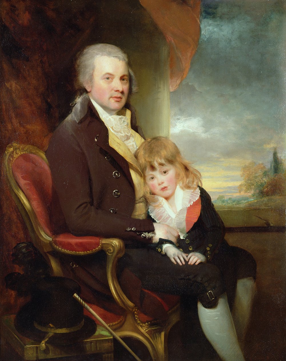 Edward George Lind i jego syn, Montague autorstwa William Beechey