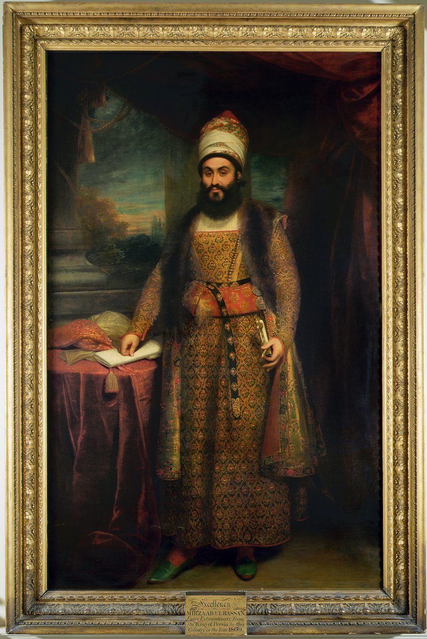 Portret Mirzy Abul Hassan, ambasadora perskiego (1785-1880) Wysłany przez króla Persji do Anglii, 1809 autorstwa William Beechey