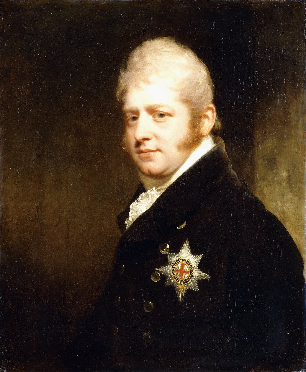 Portret księcia Adolfa Fryderyka, księcia Cambridge, długość biustu noszącego gwiazdę podwiązki, 1808 autorstwa William Beechey