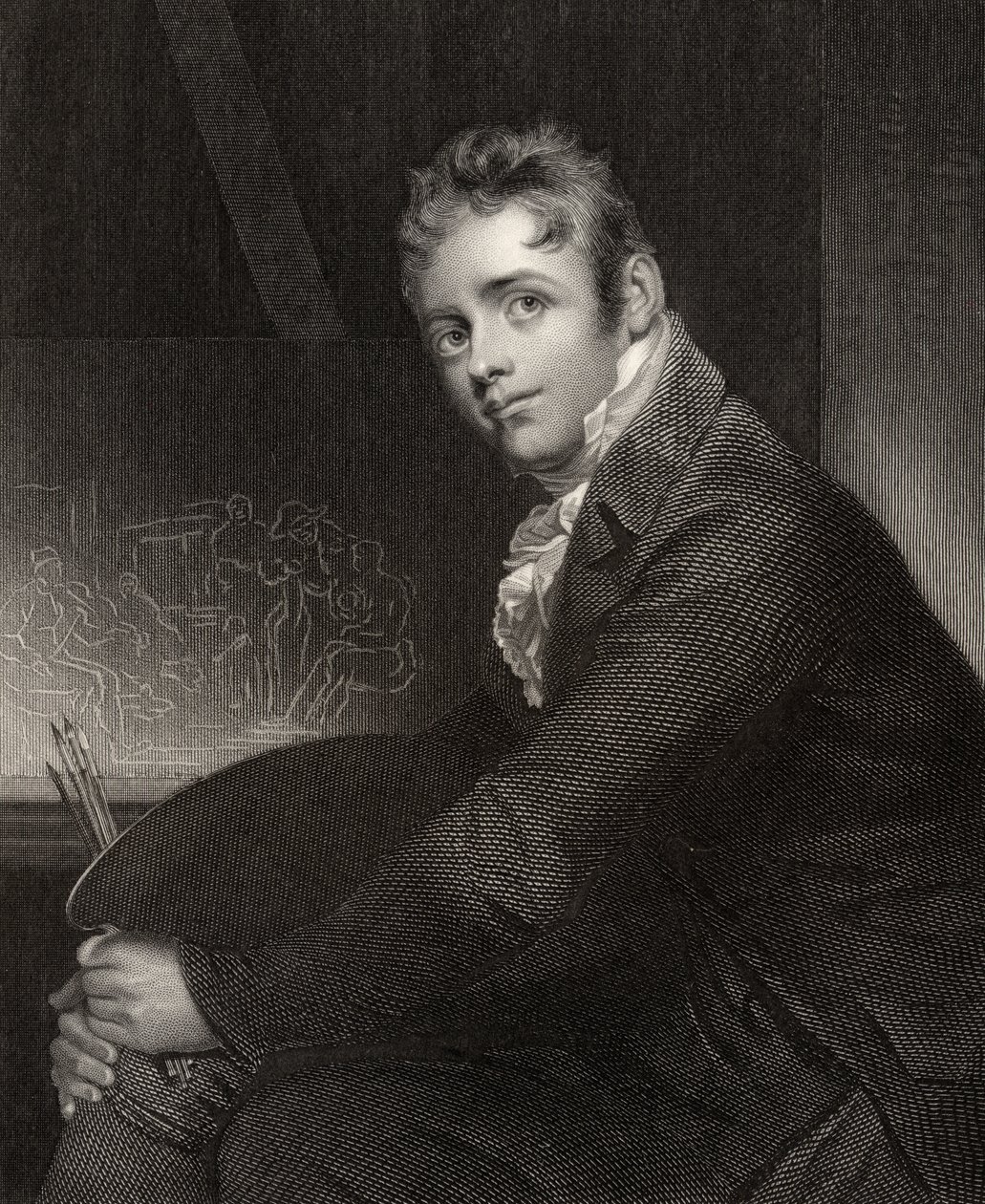 Sir David Wilkie, rycina H. Robinson, z „Narodowej Galerii Portretów, tom V”, wydana ok. 1835 autorstwa William Beechey