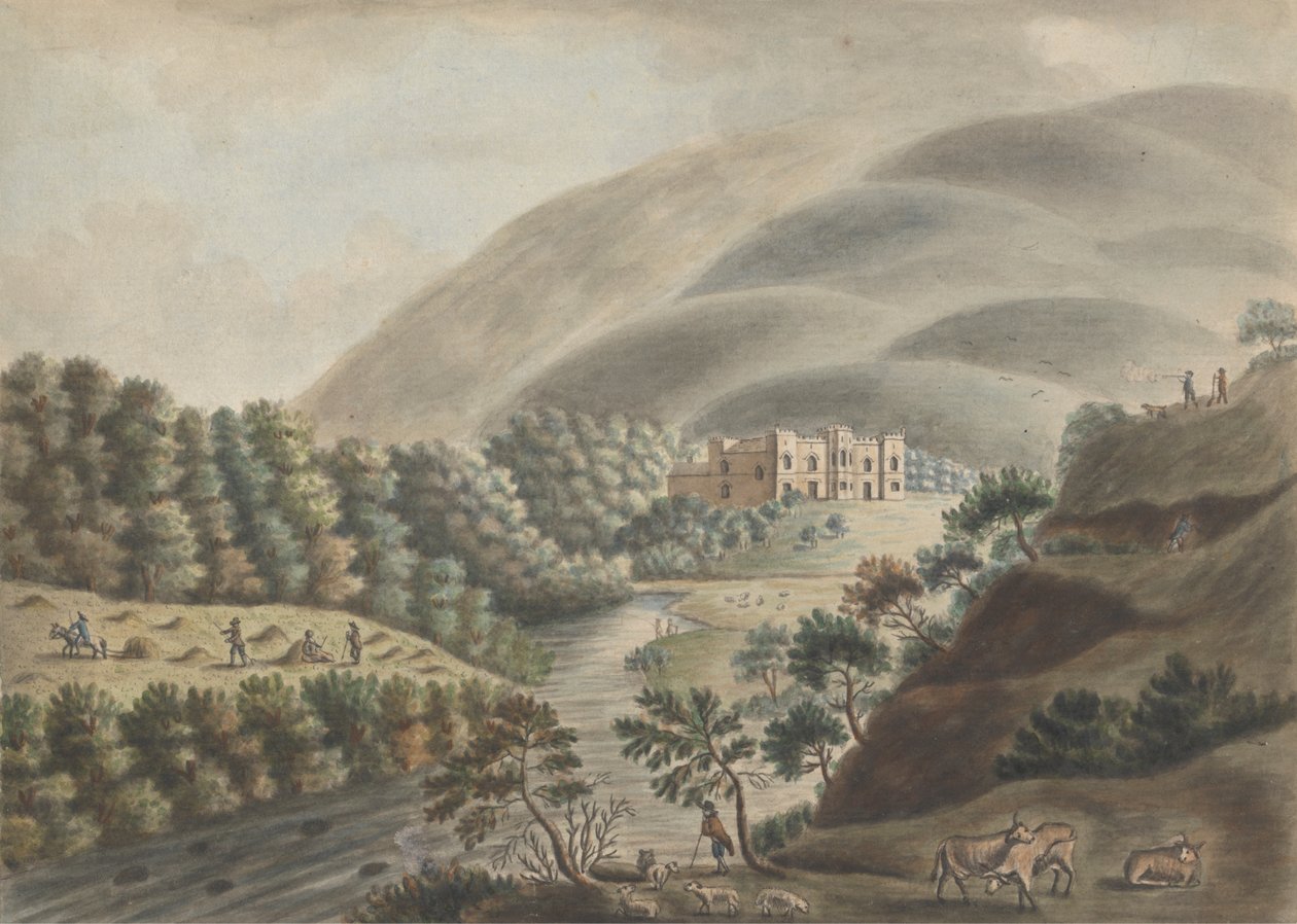 Zamek Kielder, Northumberland autorstwa William Beilby