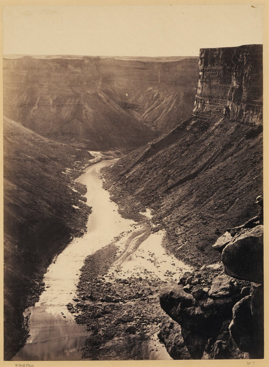 Grand Cañon, rzeka Kolorado, w pobliżu Paria Creek, patrząc na zachód autorstwa William Bell