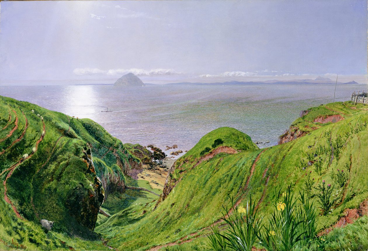 Widok na Ailsę Craig i wyspę Arran autorstwa William Bell Scott