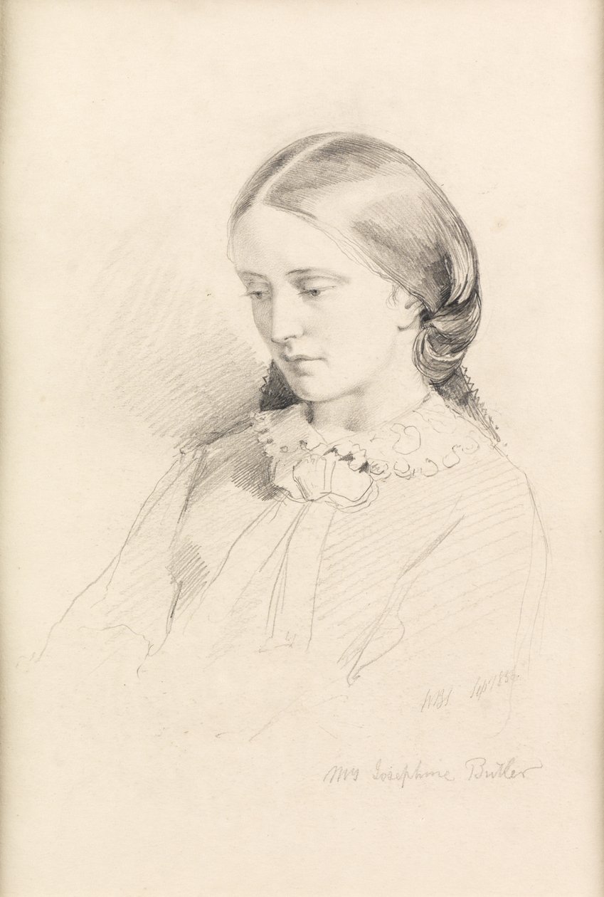 Josephine Butler, wczesna działaczka feministyczna, 1856 autorstwa William Bell Scott