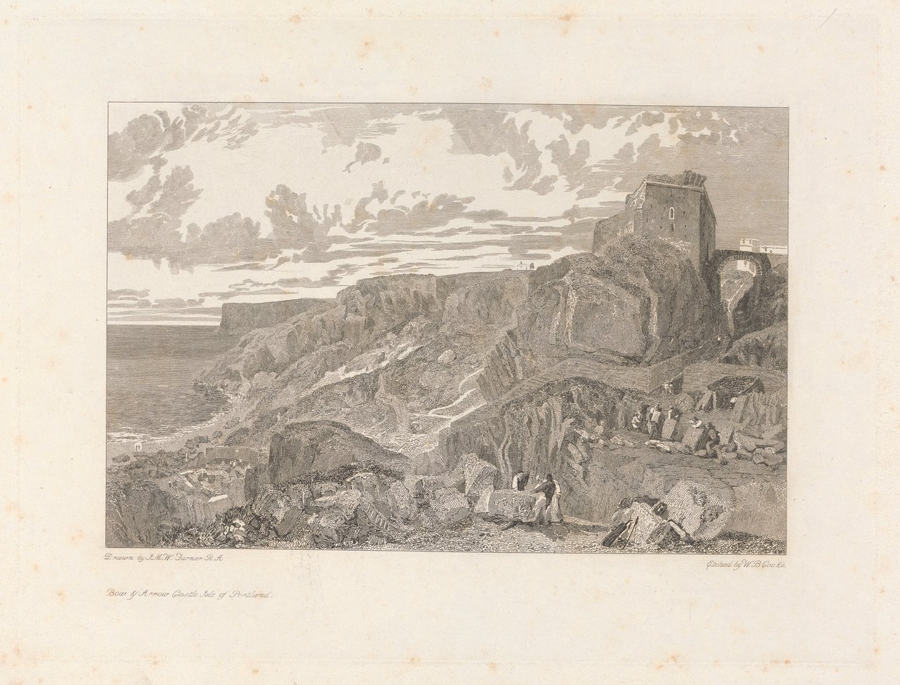 Zamek Łuk i Strzały, Isle of Portland autorstwa William Bernard Cooke