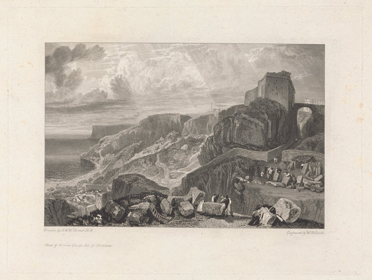 Zamek Łuk i Strzały, Isle of Portland autorstwa William Bernard Cooke