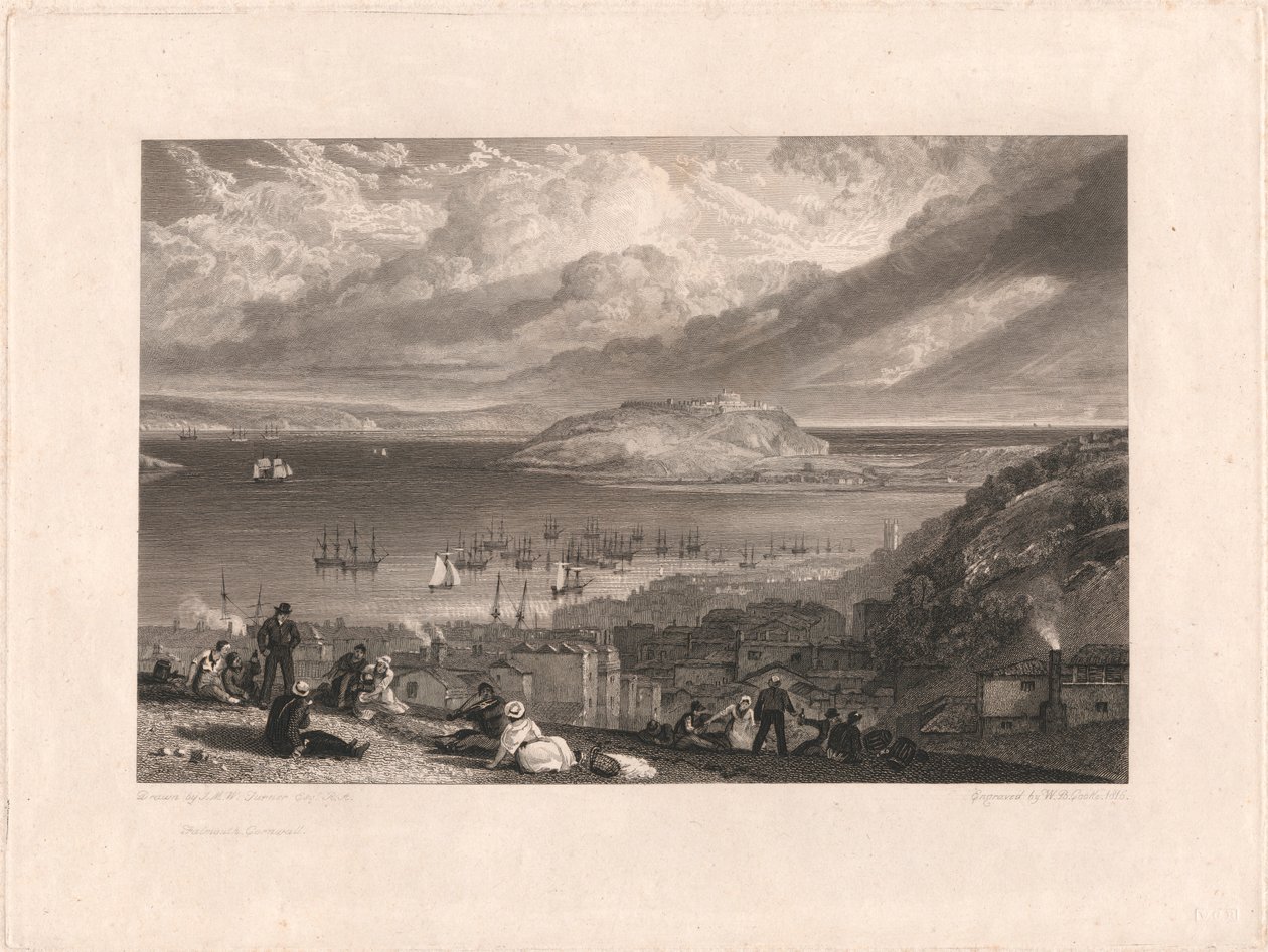 Falmouth w Kornwalii autorstwa William Bernard Cooke