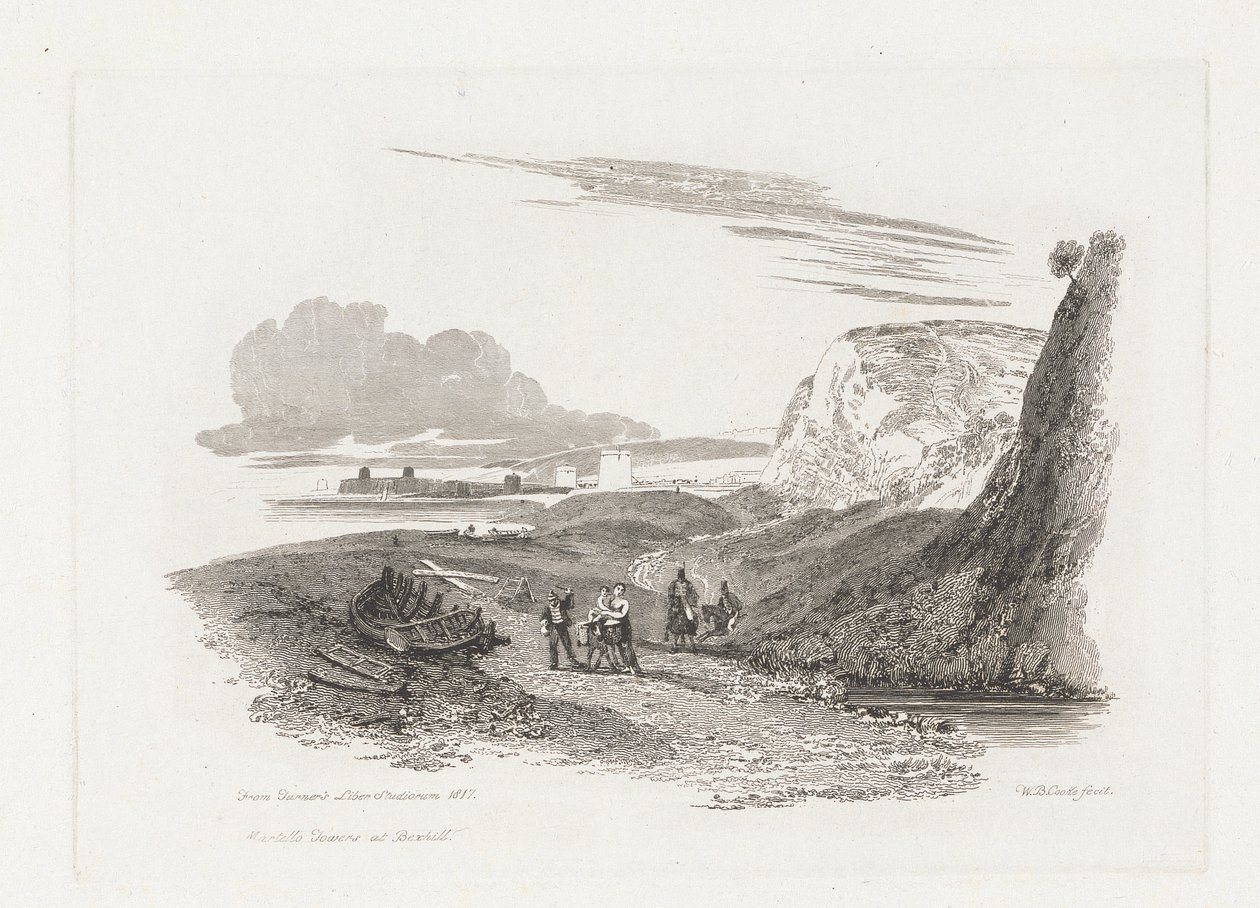 Wieże Martello w Bexhill autorstwa William Bernard Cooke