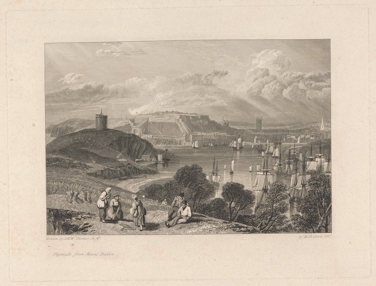 Plymouth z Mount Batten autorstwa William Bernard Cooke