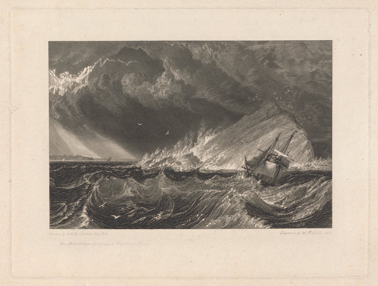 Mewstone, wejście do Plymouth Sound autorstwa William Bernard Cooke