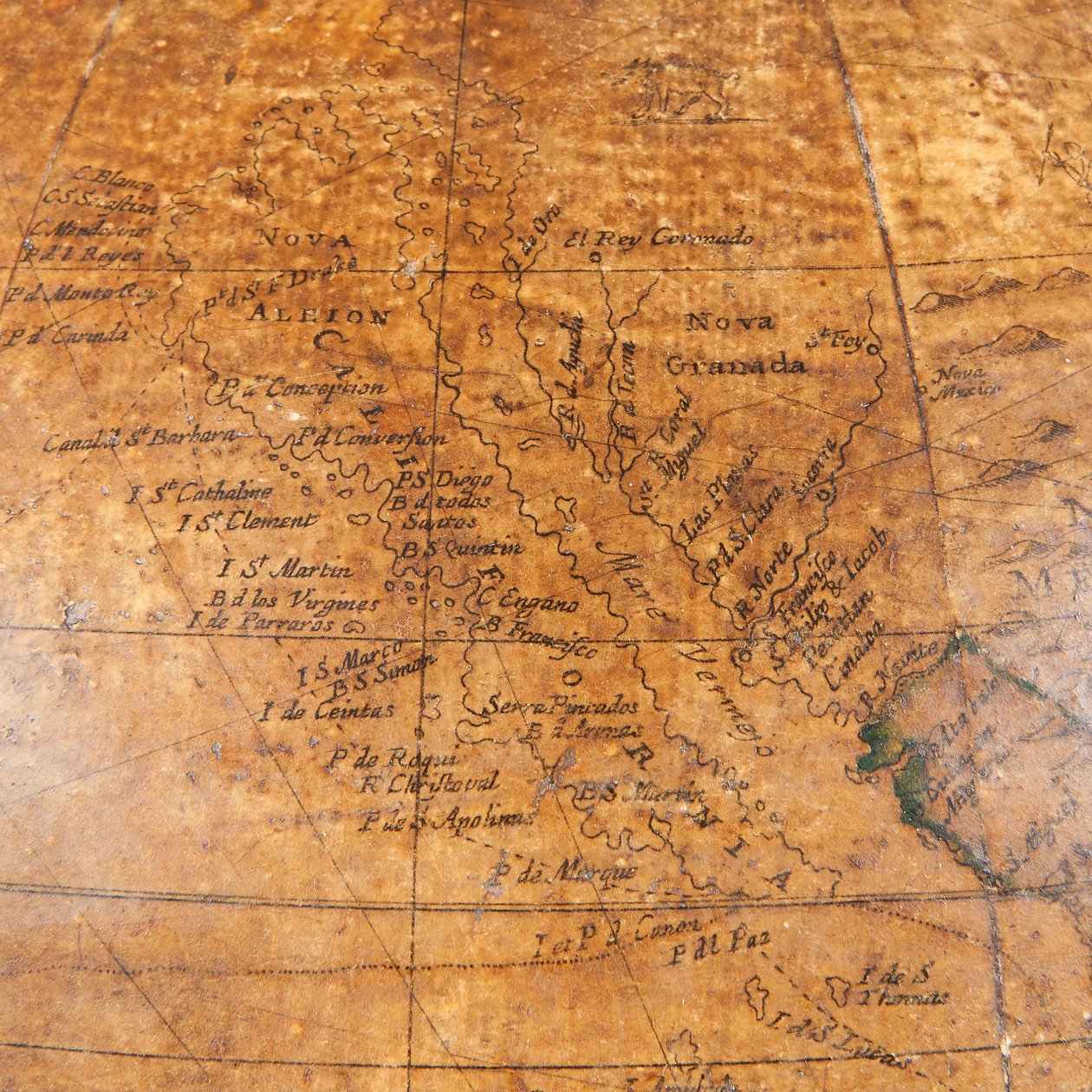 Wczesna angielska kula ziemska, c.1673 autorstwa William Berry