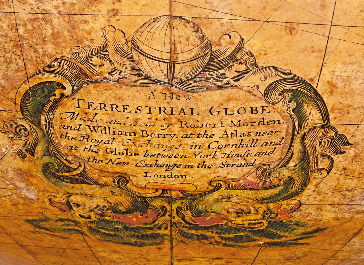 Wczesna angielska kula ziemska, c.1673 autorstwa William Berry