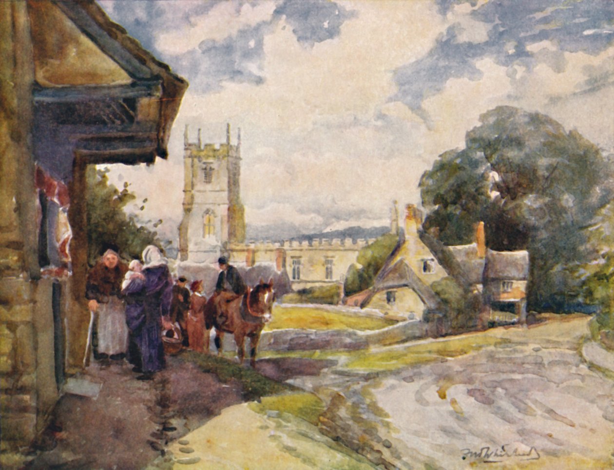 Długi Compton, c1900 autorstwa William Biscombe Gardner