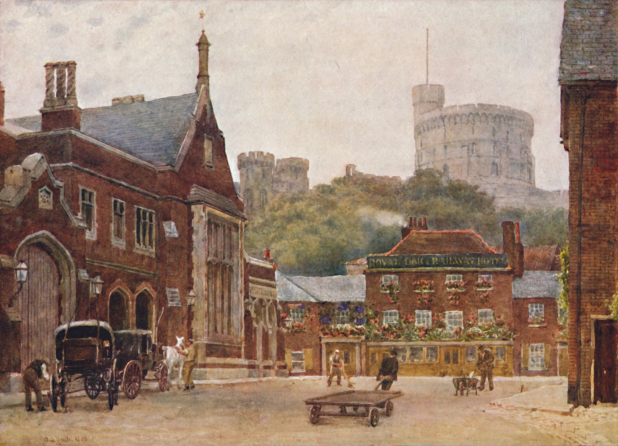 Okrągła Wieża i Dworzec Południowo-Zachodni, ok. 1900 autorstwa William Biscombe Gardner