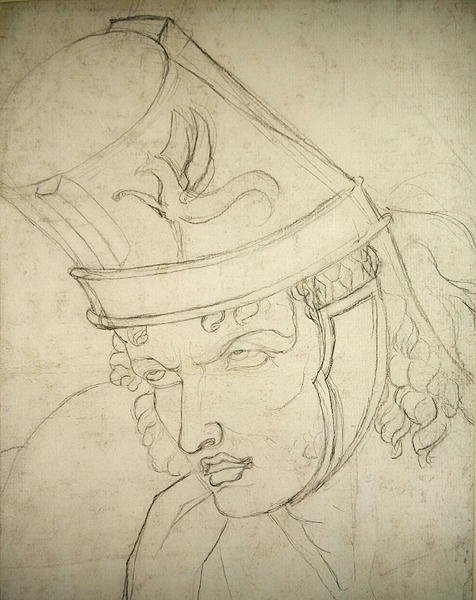 Głowa wizjonera (ołówek na papierze) autorstwa William Blake