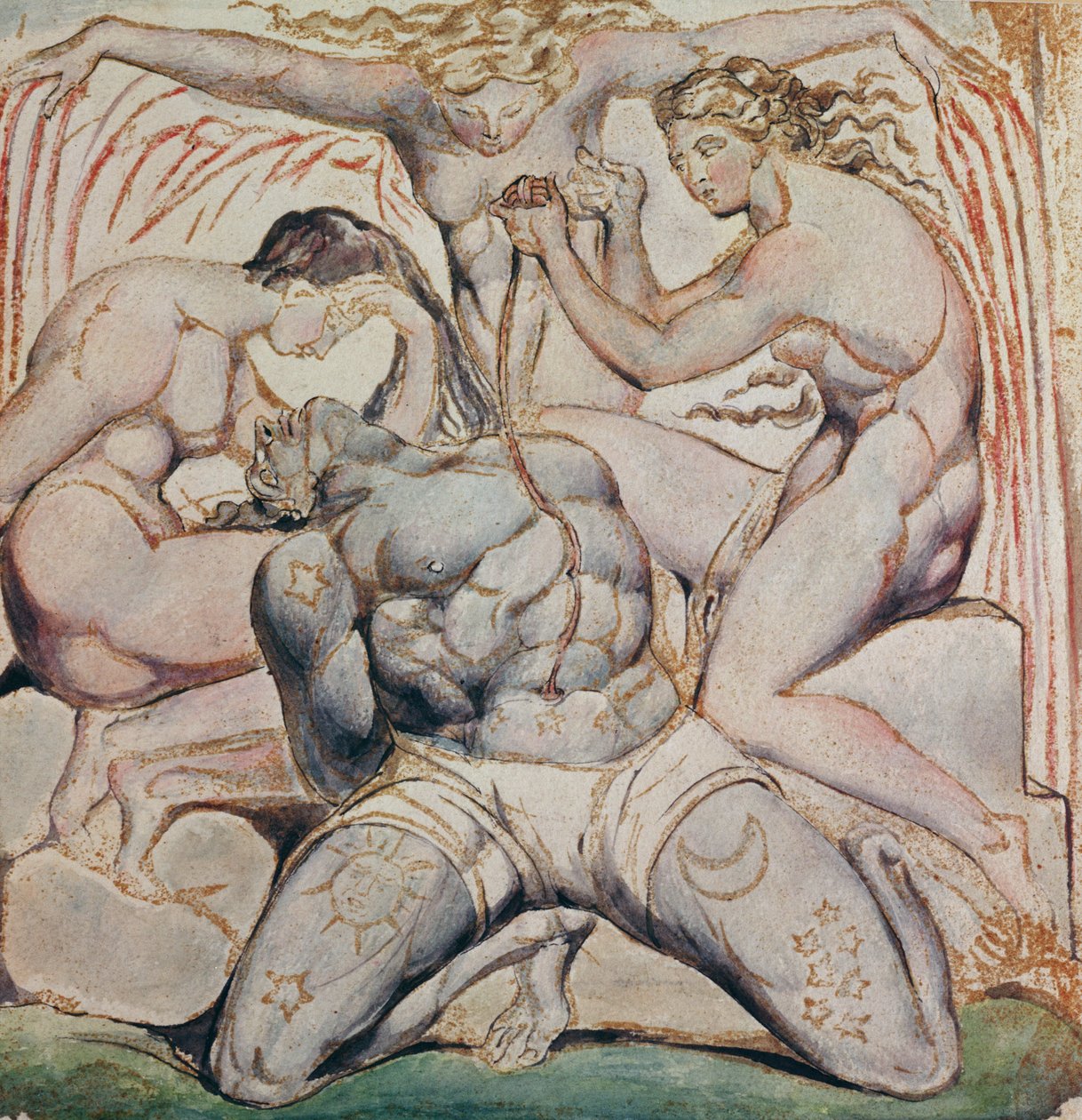 Albion hinaspa ñak’arichiqninkuna, Placa 25, Jerusalénpolis autorstwa William Blake