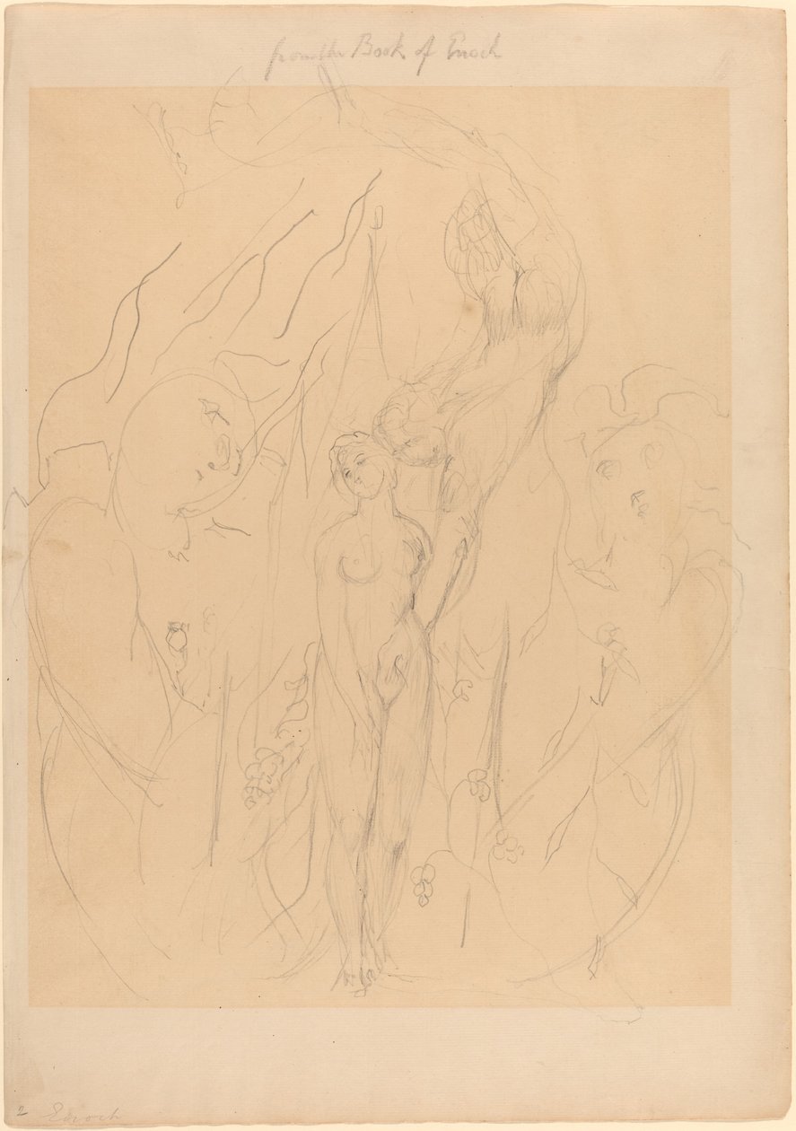 Anioł uczy córkę mężczyzn tajemnic grzechu autorstwa William Blake