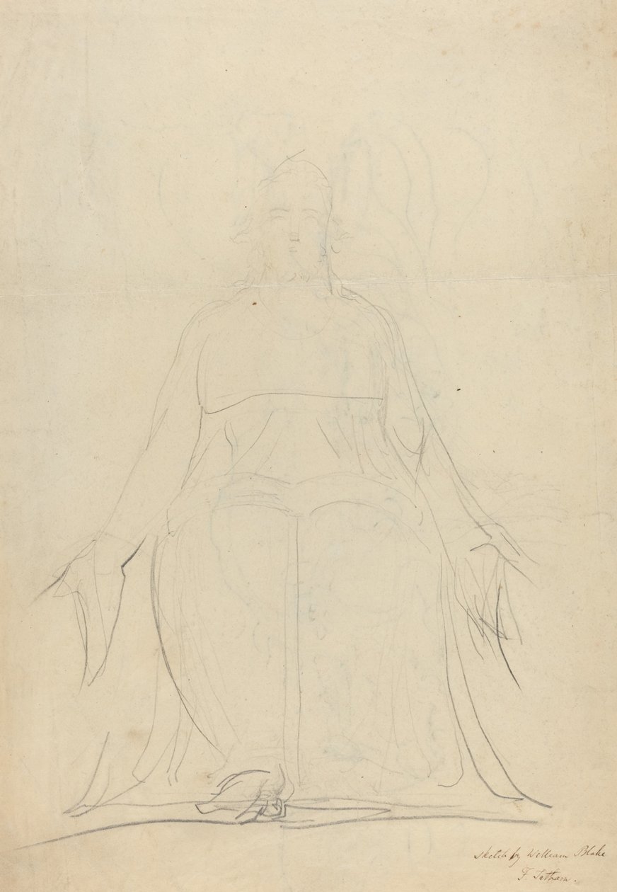 Rosnąca spirala figur [recto] autorstwa William Blake