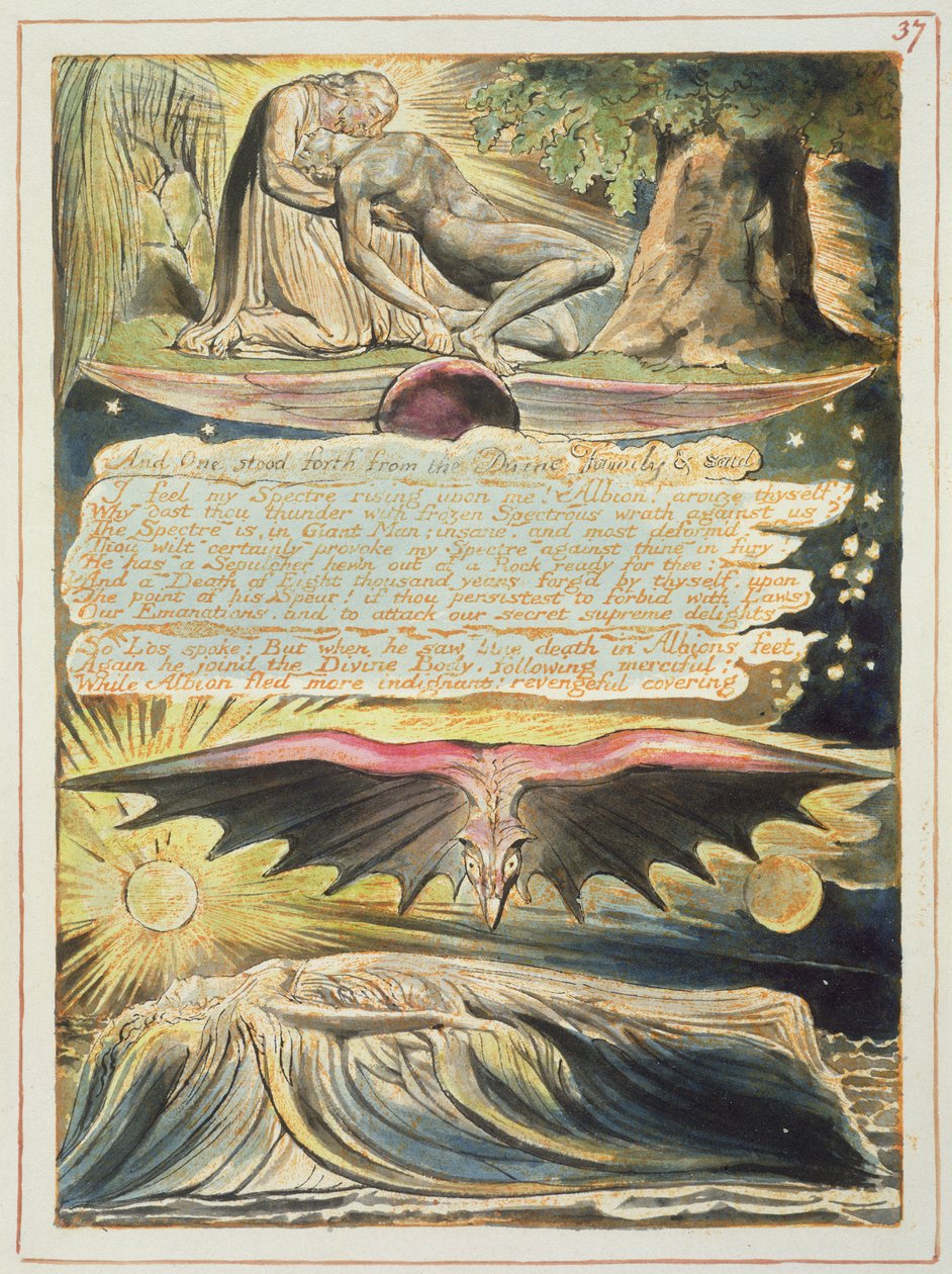 „I jeden stanął…”, tablica 37 z „Jerozolimy” autorstwa William Blake