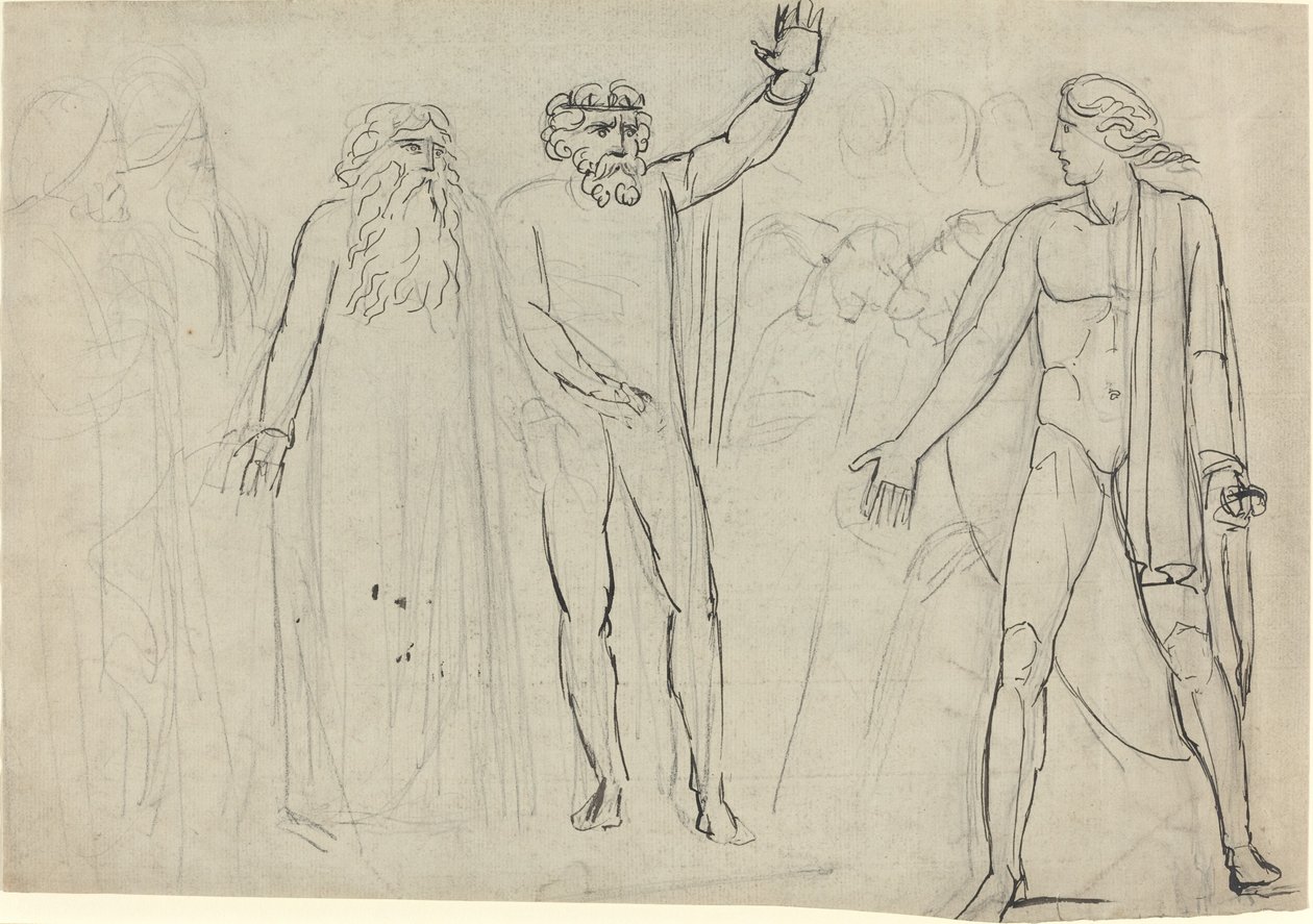 „I rzekł Saul do Dawida: Idź, a Pan niech będzie z tobą” [recto] autorstwa William Blake