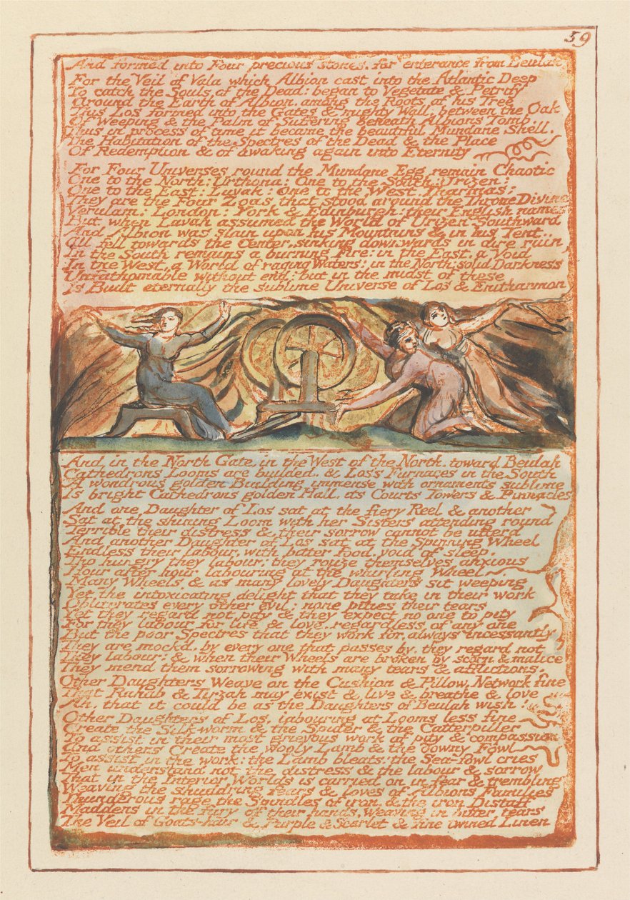 "Und geformt zu vier kostbaren Steinen..." (Platte 59) autorstwa William Blake