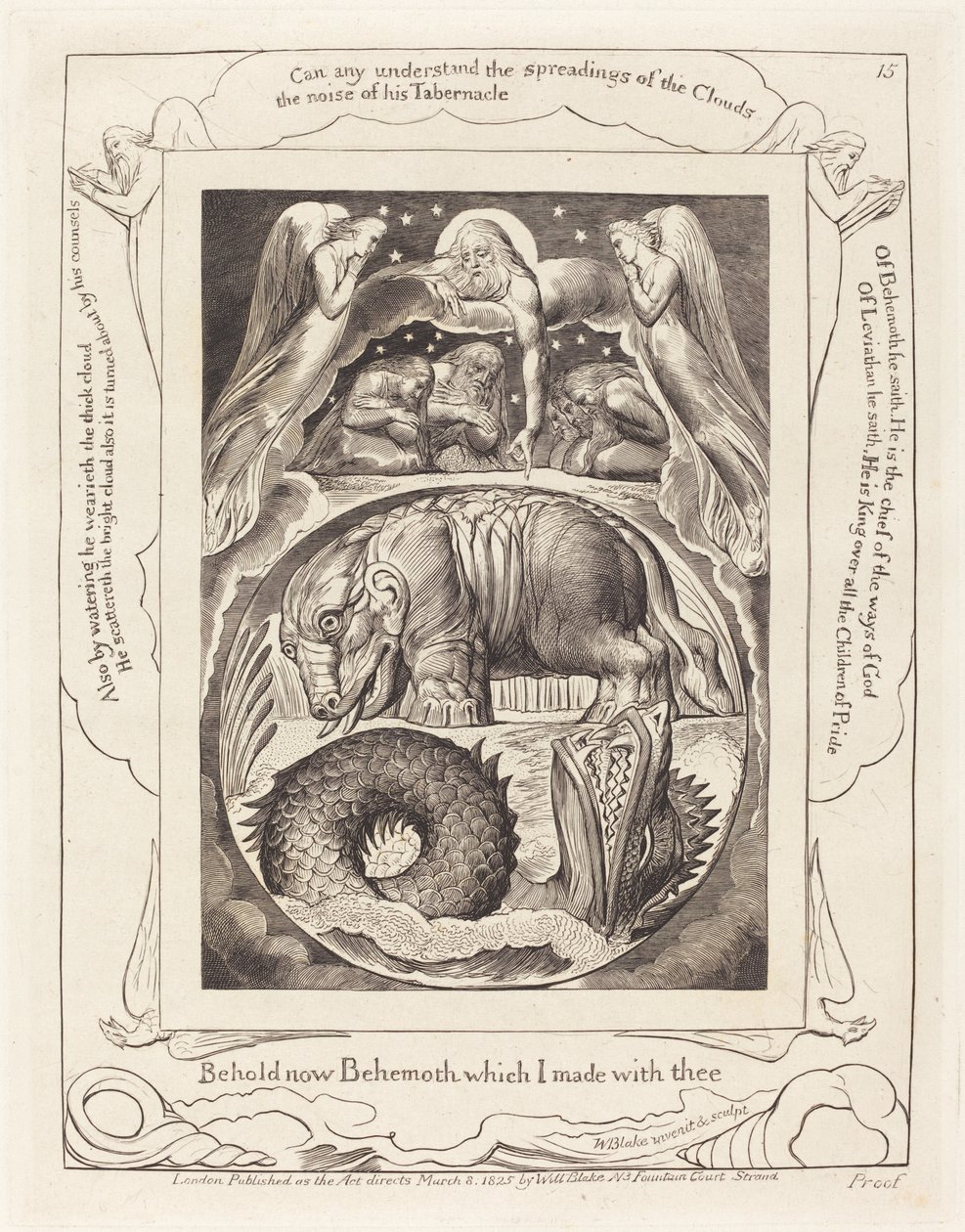 Behemot i Lewiatan autorstwa William Blake