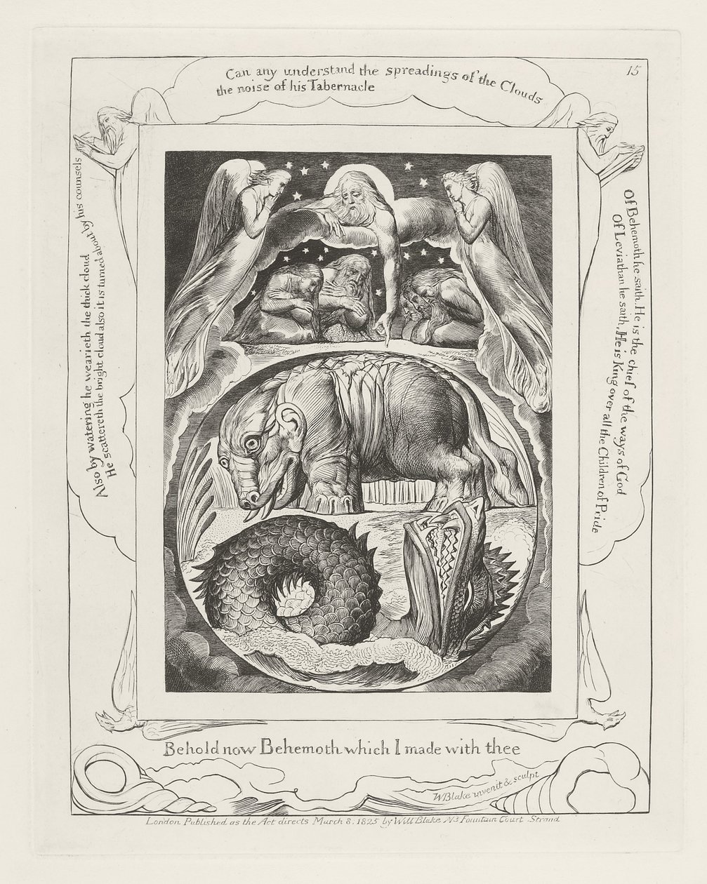 Oto Behemot, którego stworzyłem z tobą! autorstwa William Blake