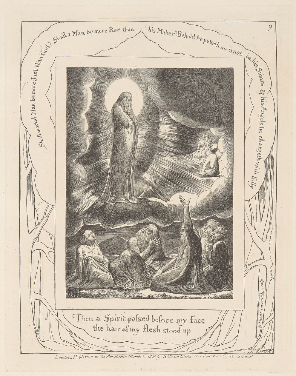Livro de Jó, Placa 9, A Visão de Elifaz Polish autorstwa William Blake